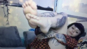 Tatoo Girl Webcam Socks and Feet || EmiliaL.