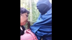 Fat Latina Sucking Dick in the Woods