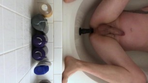 Fucking myself on Long Dick in the Shower until I Cum