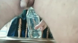 Fucking my Ass with a 4.33 Inch Wide 2 Litre Coke Bottle to a Depth Mark