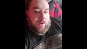 Chubby Bear Jerking off Cums all over Hairy Belly