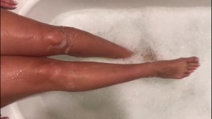 Sexy Long Legs and Feet in Bathtub - Love my Bubble Baths - Foot Fetish