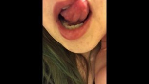 LICKING LIPS - IMAGINE THEM ON YOUR COCK