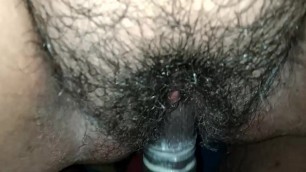 Desi indian wife with hairy pussy and big boob being fucked