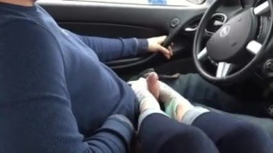 Amazing Toejob in Car with Socks
