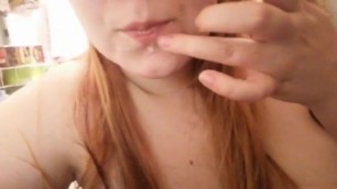 Face cumshot. Young mom.